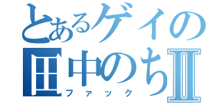 とあるゲイの田中のちんこⅡ（ファック）