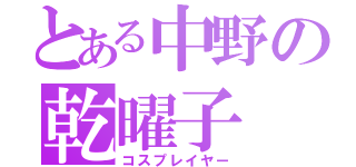 とある中野の乾曜子（コスプレイヤー）