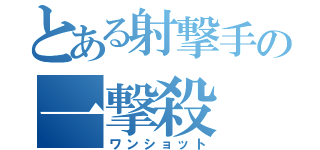 とある射撃手の一撃殺（ワンショット）