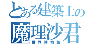 とある建築士の魔理沙君（世界博物館）