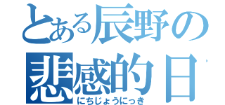 とある辰野の悲感的日記（にちじょうにっき）