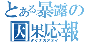 とある暴露の因果応報（タケナガアオイ）