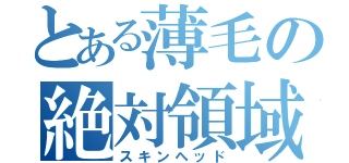 とある薄毛の絶対領域（スキンヘッド）