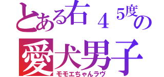 とある右４５度の愛犬男子（モモエちゃんラヴ）