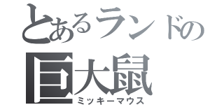 とあるランドの巨大鼠（ミッキーマウス）