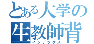 とある大学の生教師背打つ（インデックス）