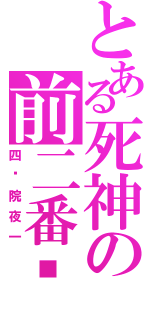 とある死神の前二番队（四枫院夜一）