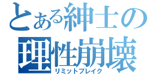 とある紳士の理性崩壊（リミットブレイク）