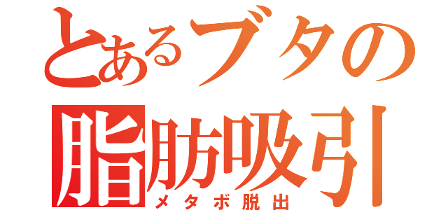 とあるブタの脂肪吸引（メタボ脱出）