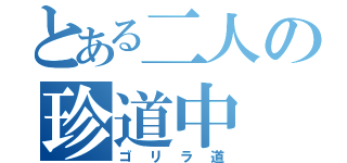 とある二人の珍道中（ゴリラ道）