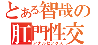 とある智哉の肛門性交（アナルセックス）