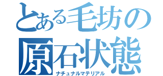 とある毛坊の原石状態（ナチュナルマテリアル）