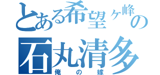 とある希望ヶ峰の石丸清多夏（俺の嫁）