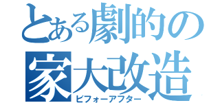 とある劇的の家大改造（ビフォーアフター）