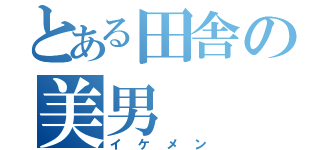 とある田舎の美男（イケメン）