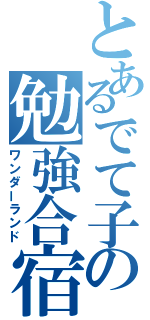 とあるでて子の勉強合宿（ワンダーランド）