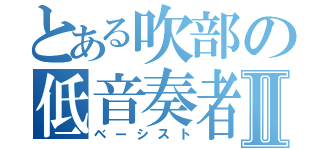 とある吹部の低音奏者Ⅱ（ベーシスト）