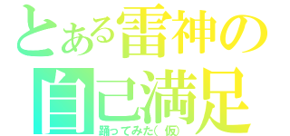 とある雷神の自己満足（踊ってみた（仮））