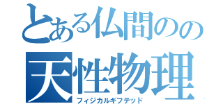 とある仏間のの天性物理（フィジカルギフテッド）