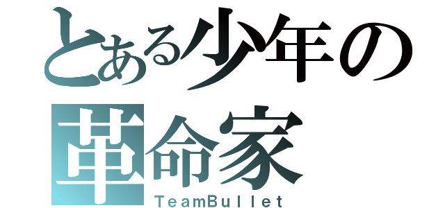 とある少年の革命家（ＴｅａｍＢｕｌｌｅｔ）