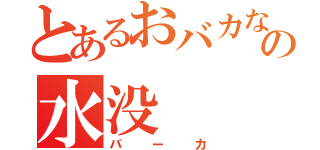 とあるおバカな人の水没（バーカ）