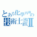 とある化學丙級の技術士證Ⅱ（）