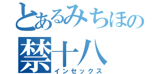 とあるみちほの禁十八（インセックス）