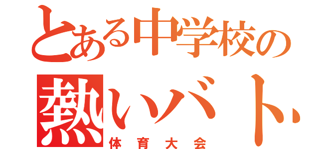 とある中学校の熱いバトル（体育大会）