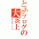 とあるブログの大炎上（きんもーっ☆）