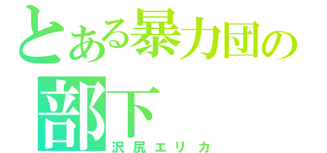 とある暴力団の部下（沢尻エリカ）