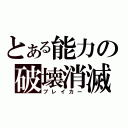 とある能力の破壊消滅（ブレイカー）