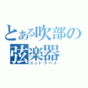 とある吹部の弦楽器（コントラバス）