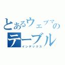 とあるウェブマーケのテーブル作成（インデックス）