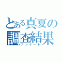 とある真夏の調査結果（アンケート）