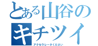 とある山谷のキチツイ（アクセラレータください）