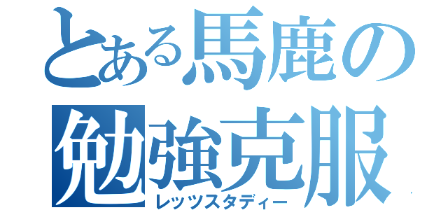 とある馬鹿の勉強克服（レッツスタディー）