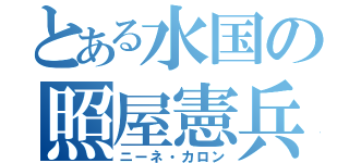 とある水国の照屋憲兵（ニーネ・カロン）