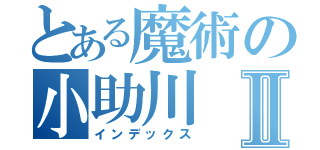 とある魔術の小助川Ⅱ（インデックス）