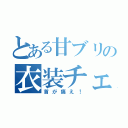 とある甘ブリの衣装チェンジ（首が痛え！）