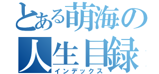 とある萌海の人生目録（インデックス）