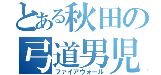 とある秋田の弓道男児（ファイアウォール）