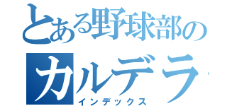 とある野球部のカルデラ（インデックス）