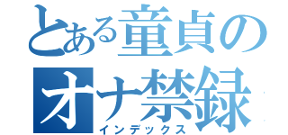 とある童貞のオナ禁録（インデックス）