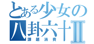 とある少女の八卦六十四掌Ⅱ（課題消費）