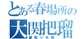 とある春場所の大関把瑠都（綱取り失敗）