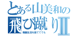 とある山美和の飛び蹴りⅡ（教師生活を捨ててでも）