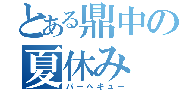 とある鼎中の夏休み（バーベキュー）