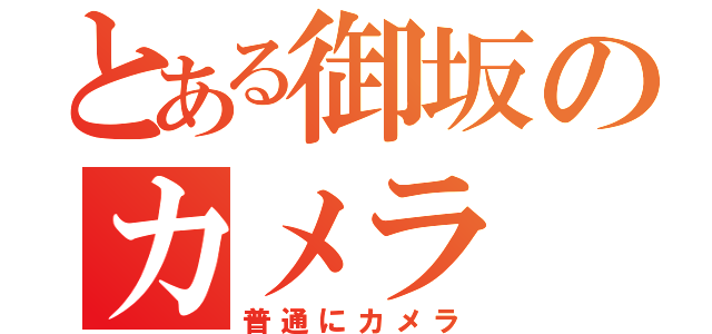 とある御坂のカメラ（普通にカメラ）