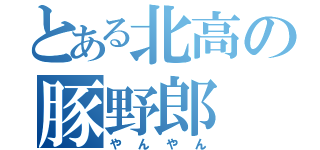 とある北高の豚野郎（やんやん）