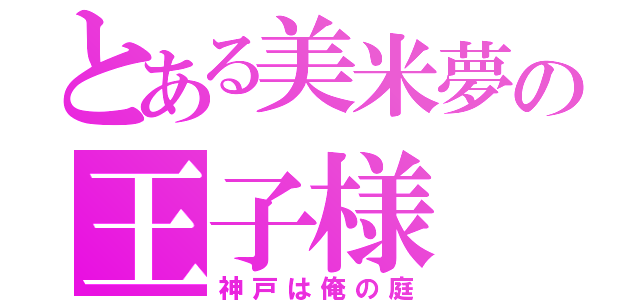 とある美米夢の王子様（神戸は俺の庭）